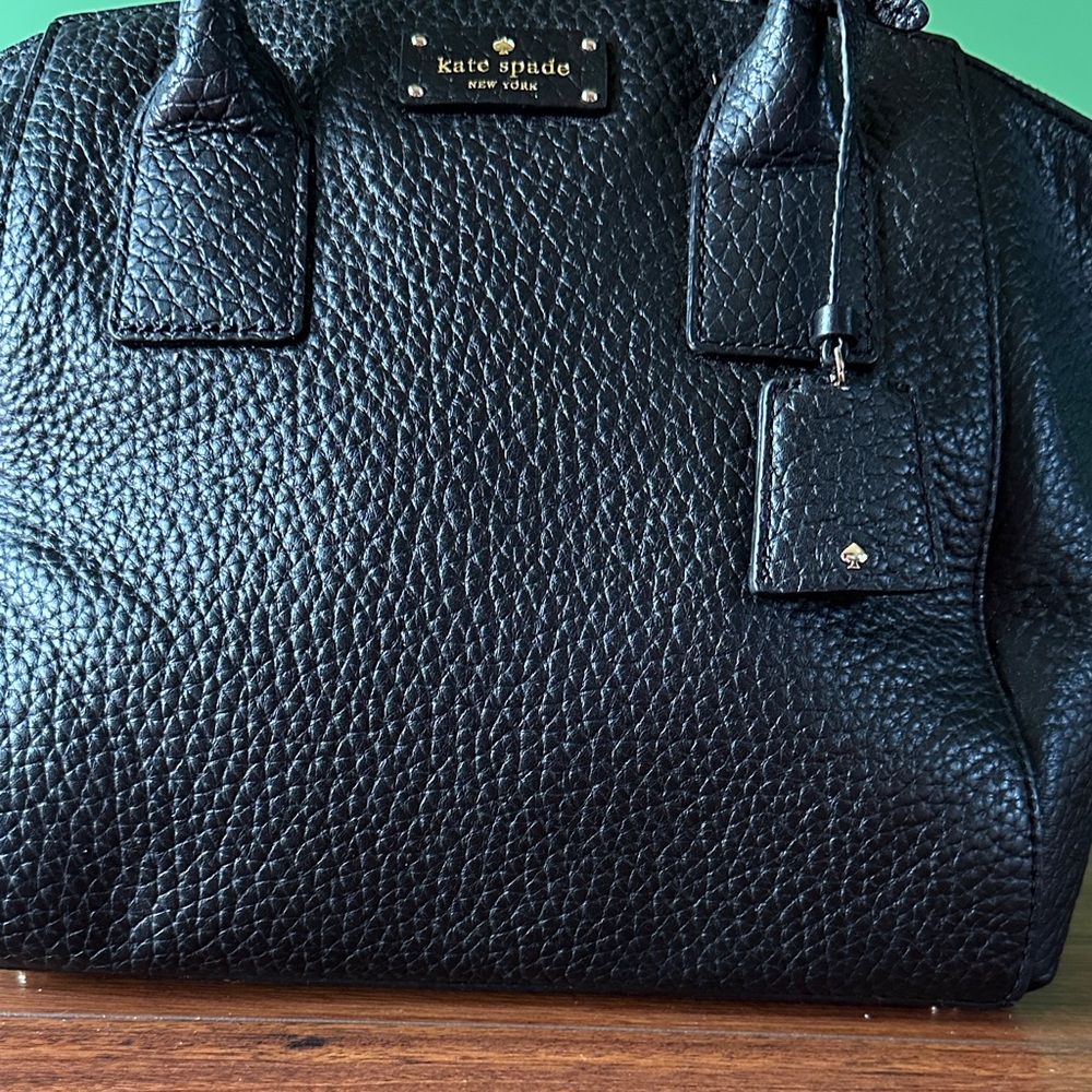 ⚫️⚫️EUC Kate Spade Pebbled Leather Black Satchel⚫️⚫️ - Picture 4 of 16